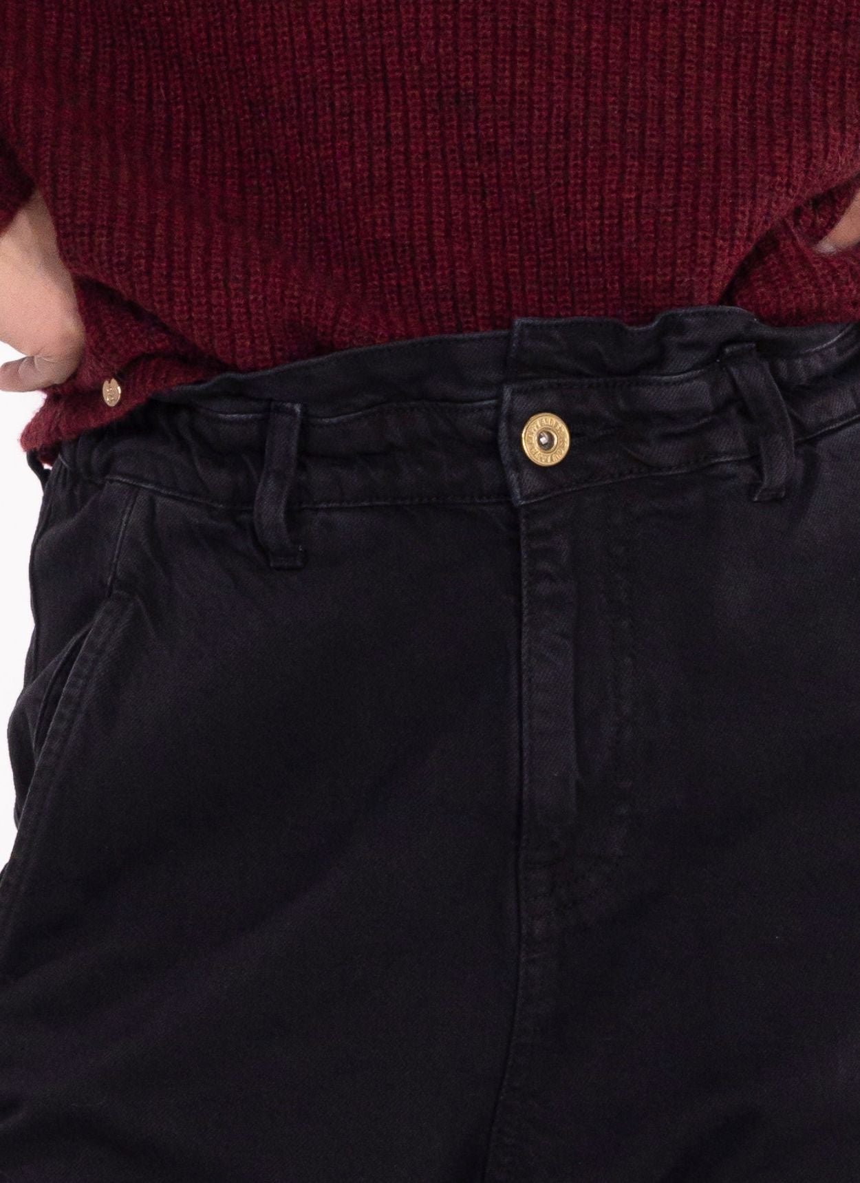 PANTALON CAROTTE DENIM INES NOIR - Image 4